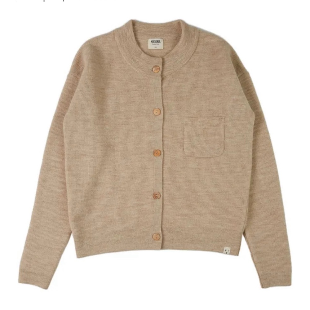 Matona undyed organic alpaca and merino cardigan sweater L
